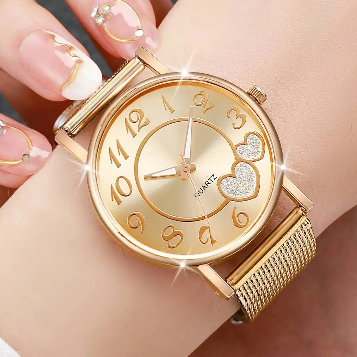 1/3PCS Fashion Heart Dial Women Watches Casual Plastic Strap Quartz Wristwatch Reloj Mujer£¨Without Box£©