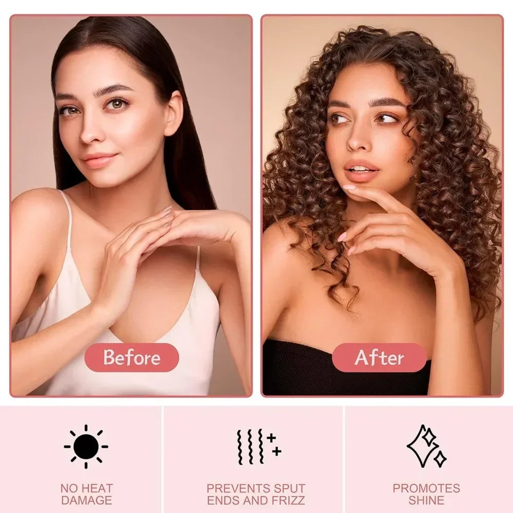 Heatless Curling Rod Headband Soft Hair Curlers No Heat Rollers Lazy Silk Curls Sleeping Headband Ties Hair Styling Tools