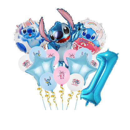 Disney Stitch Birthday Party Balloons Lilo & Stitch Balloon Sets Baby Shower for Kids Birthday Party Decorations Supplies Gifts