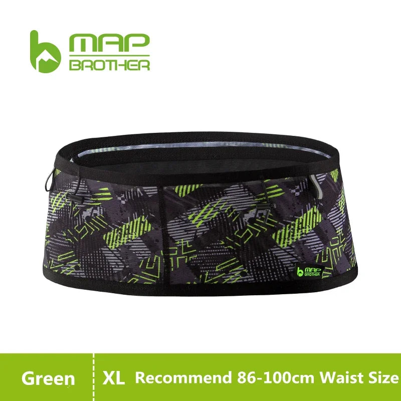 MAP BROTHER W1001 Woven Elastic Sports Waist Bag Pack Running Race Number Belt For Triathlon Marathon Cycling Mountaineering Bag