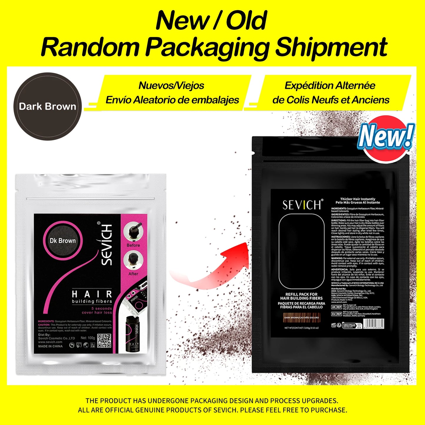 SEVICH Hair Fiber 100g Keratin Hair Fiber Thickening powder Hair Building Fiber Spray Instant Regrowth Powder Hair Loss Conceale