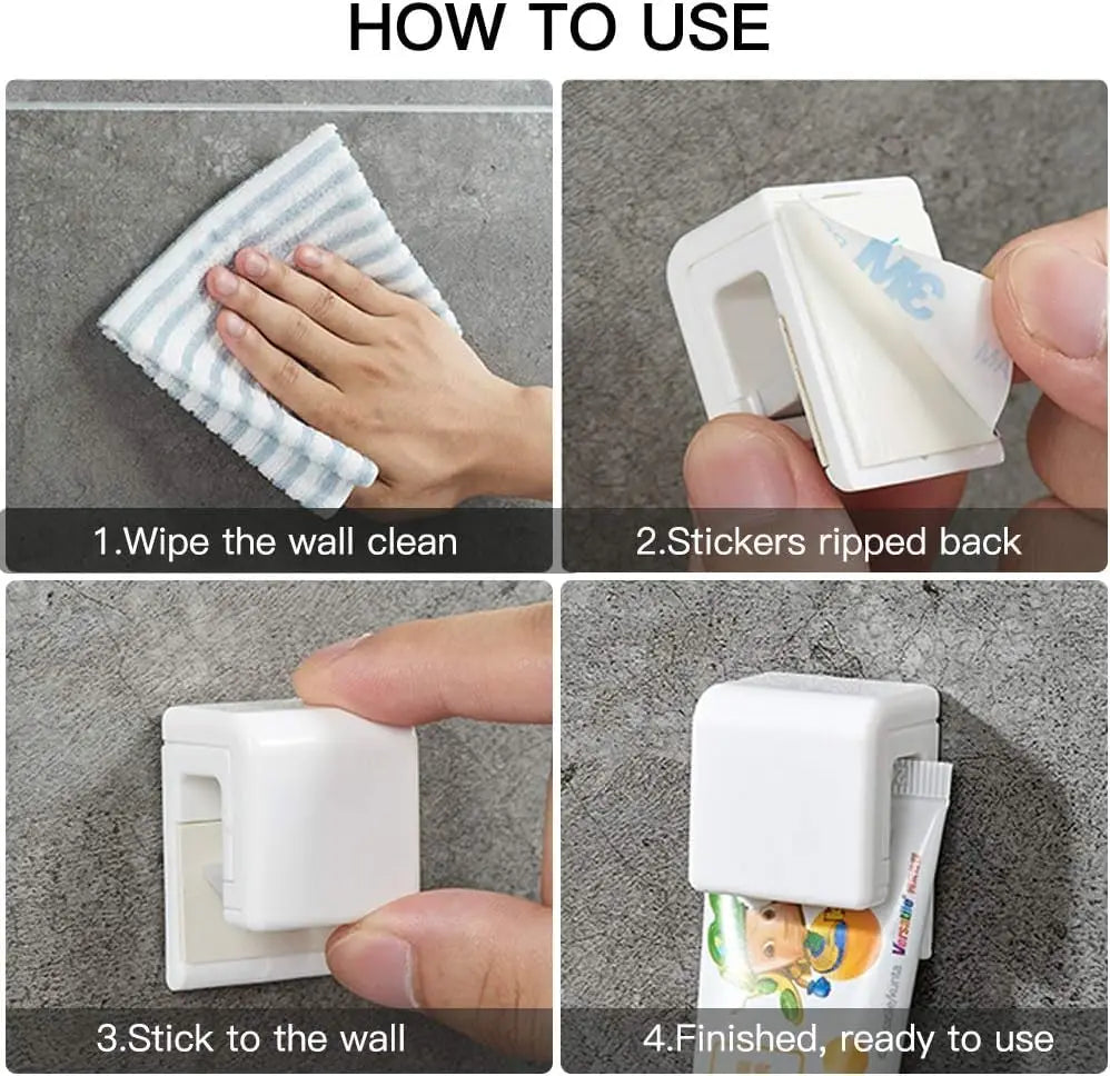 1/2/3/5/10Pcs Punch-free Toothbrush Holder Wall-mounted Toothpaste Holder Storage Rack Holders Organizer Bathroom Accessories