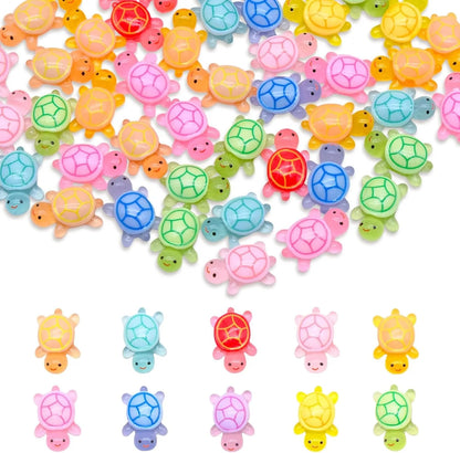 20/50/100 PCS Cute Mini Luminous Turtle Ornaments Glowing in The Dark MiniTurtle Micro Landscape Kids Toys Home Decoration Gift