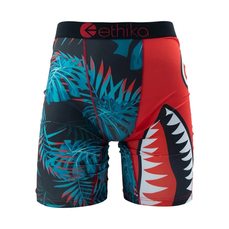 ETHIKA 1Pcs Men Underwear Sexy Boxershorts Breathable Mens Trunks Plus Size S-3XL Man Swimming Underpants Men's Panties Boxers