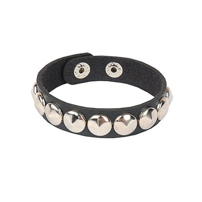 90s Fashion Punk Style Bracelet Personality PU Leather Three Rows Spikes Square Stud Bracelets Bangle 2024