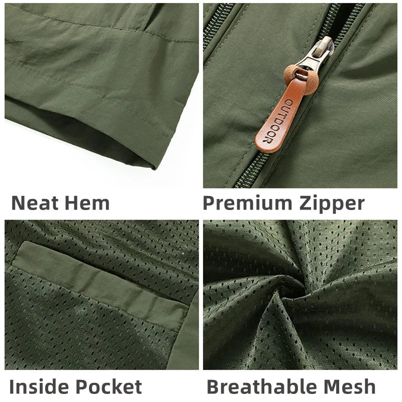 Waterproof Windbreaker Jackets Men Naturehike Casual Hiking Tactical Jacket Women Multi-pocket Hooded Fishing Windproof Coat