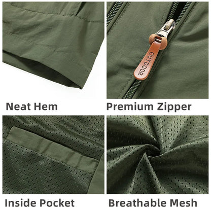 Waterproof Windbreaker Jackets Men Naturehike Casual Hiking Tactical Jacket Women Multi-pocket Hooded Fishing Windproof Coat