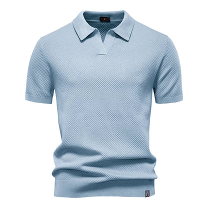 2025 New Summer Premium Solid Color Men's Golf Polo Shirt for Collared Breathable Fabric Social Casual Top Male Polo Shirts