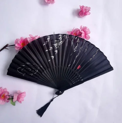 1Pcs Folding Hand Fan with , Chinese Retro Style Birthday Gift for Dance Performance, Decoration