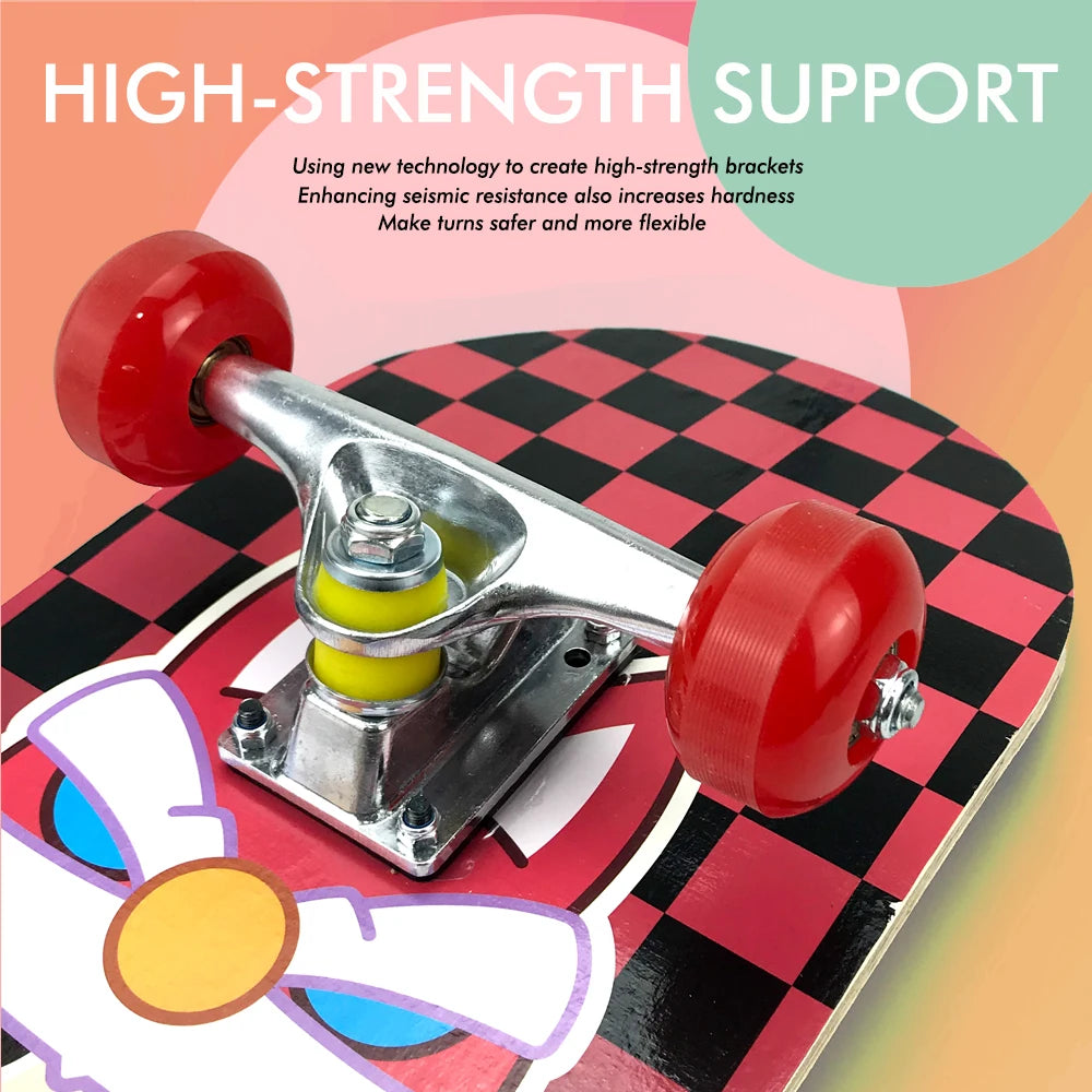 7-Layer High-quality Wood Deck Double Kick Standard Skateboards For kid 30 inch Skateboard Double Kick Skate Board£¬Teen£¬Beginner