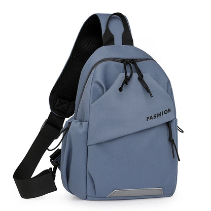 1piece fashion nylon messenger bag,unisex chest bag,adjustable shoulder strap,zipper closure,suitableforoutdoor,sports,commuting