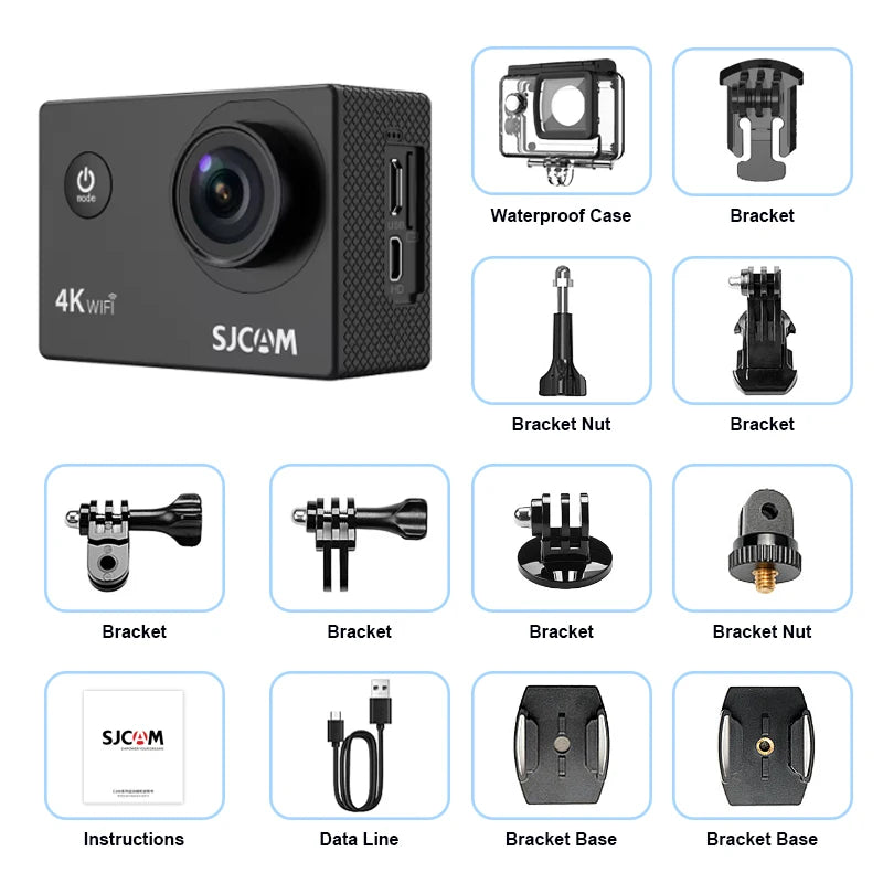 SJCAM SJ4000 Air Action Camera with 4K Video 30M Waterproof 2.4G WiFi Sports Camera Action Cam Sports Camera bicycle motorcycles