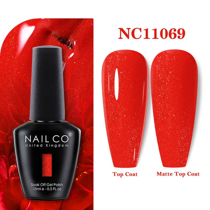 NAILCO 131Colors Vernis Semi Permanent UV Varnish Gel Nail Polish Nails Art Gel Manicure TOP BASE Varnish Hybrid