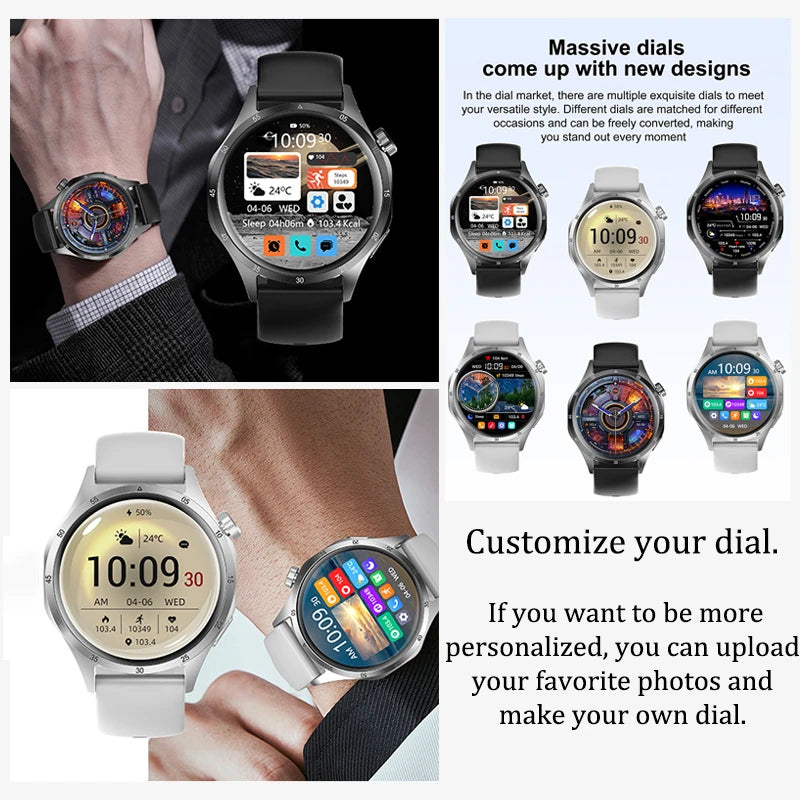 2025 New For Huawei GT5 Pro Smart Watch Men HD AMOLED Screen GPS Motion trajectory Heart Rate Bluetooth Call 1.52" SmartWatch