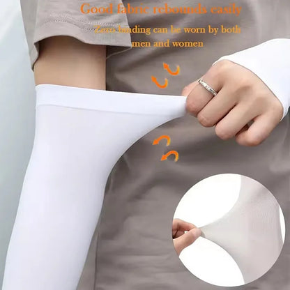 Summer Thin Cycling Ice Silk Sleeves for Men and Women Outdoor Sports Driving UV Protection Cycling Arm Covers