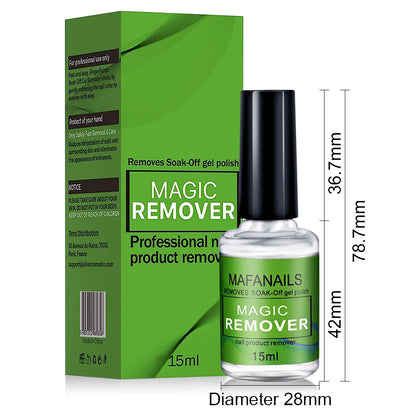 15ml/bottle Nail Gel Remover Polish Soak-Off 3 Minutes Quickly & Easily Removes Gel Polish 0.5fl.Oz Professional Non-Irritating
