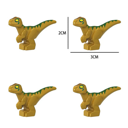 Dinosaur World Chase Tyrannosaurus Rex Spinosaurus StegosaurusColor Baby Building Blocks Accessories Toys for children gift