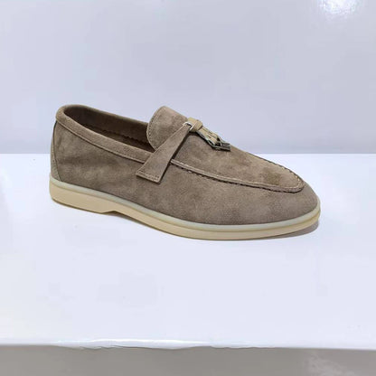 Women Suede Loafer 2024 Summer Walking Casual Moccasins Flat Loafer Men Lazy Shoes Fashion New Design Slip on Loafer Unisex