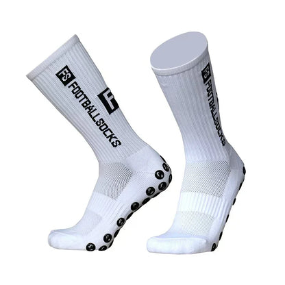 3/1Pair New Style FS Football Socks Round Silicone Suction Cup Grip Anti Slip Soccer Socks Sports Men Women Baseball Rugby Socks