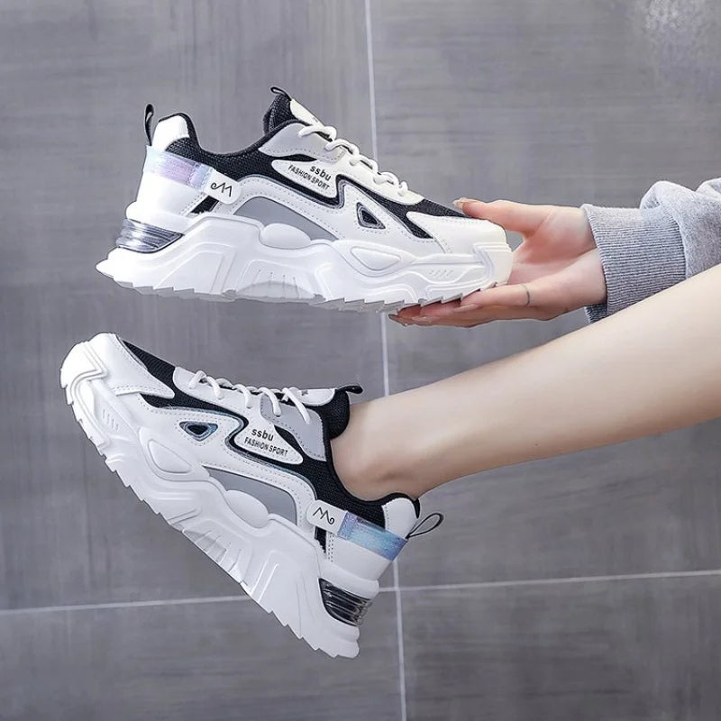 2025 Sneakers Women Platform Flat shoesWoman Shoes Green Casual Trainers LadiesChunky Sneakers Women shoes