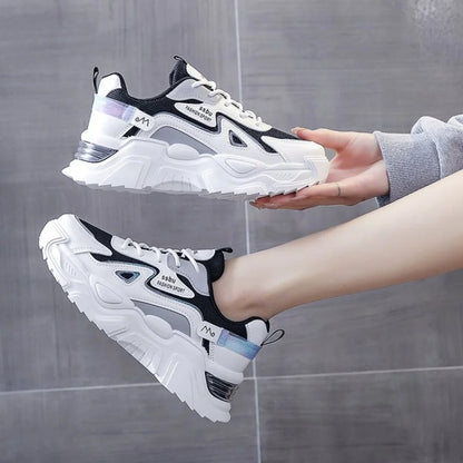 2025 Sneakers Women Platform Flat shoesWoman Shoes Green Casual Trainers LadiesChunky Sneakers Women shoes