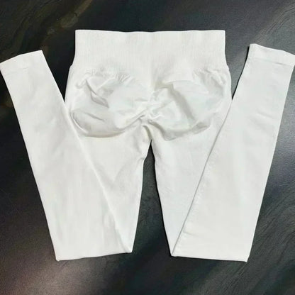 No Logo Scrunch Bum Gym Legging for Women Low Waistband Seamless Yoga Legging Workout Yoga Pants Push Up Sports Tights