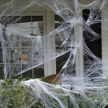 Halloween Decoration Spider Cotton Thread Spider Web Party Props Haunted House Artificial Spider Web Home Scary Party Decora