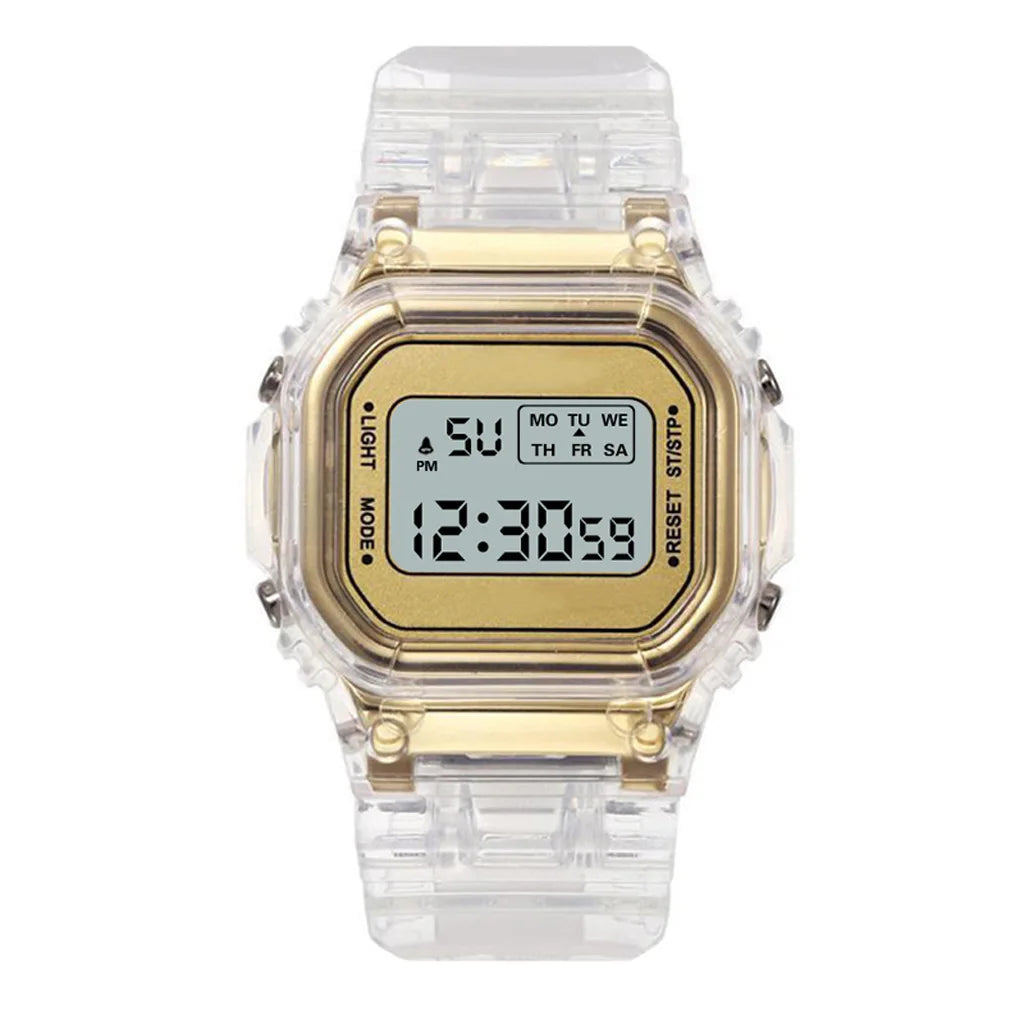 New Boys Girls Digital Luminous Fashion Sport Transparent For Watches Couple Gift