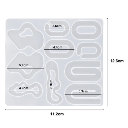 Geometric Earring Pendant Silicone Mold Round Epoxy Resin Mould For DIY Ornaments Keychain Necklace Charms Epoxy Resin Crafts