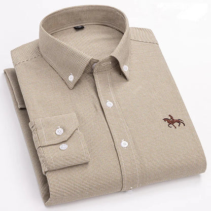 Plus 5XL 6XL Mens Oxford Shirts 100% Cotton Spring Long Sleeve Casual Business Formal Dress Shirt Regular Fit Social Man Clothes