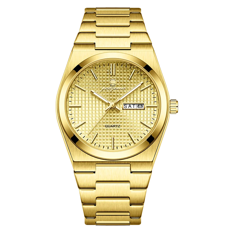 POEDAGAR Luxury Fashion Male Watch Stainless Steel Waterproof Luminous Men's Quartz Watches Casual Date Week Wristwatch For Men