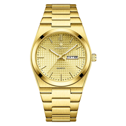 POEDAGAR Luxury Fashion Male Watch Stainless Steel Waterproof Luminous Men's Quartz Watches Casual Date Week Wristwatch For Men