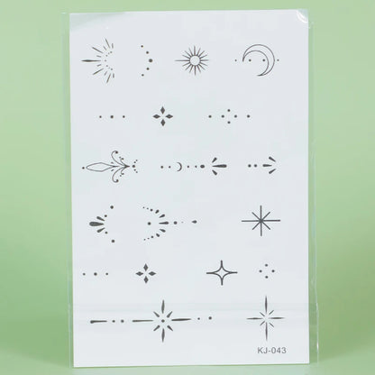 1 Stück wasserdichte temporäre Tattoo-Aufkleber mit geometrischem Symbol, langlebig und wasserdicht für ein bis zwei Wochen, für Arm und Bein.