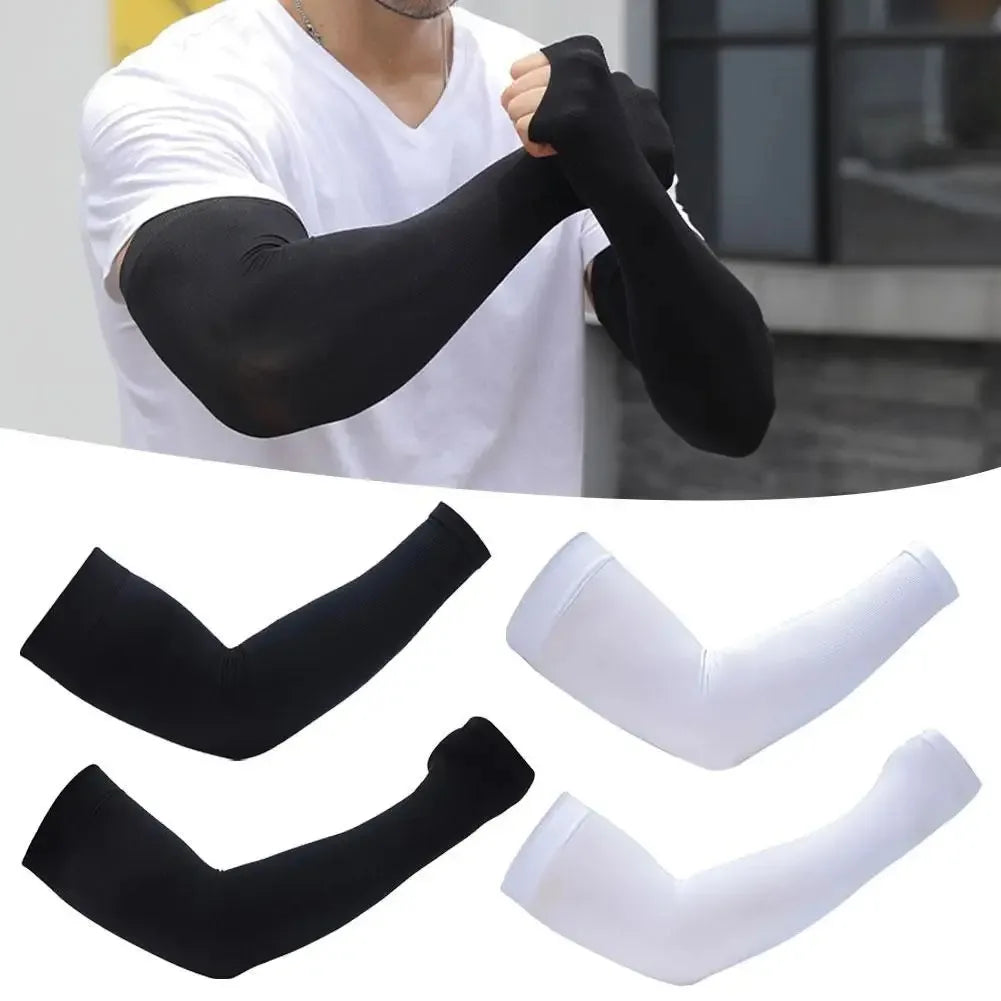2025 NEW Ice Silk Bicycle Sleeves Summer Breathable Cycling Arm Protection Outdoor Sun UV Protect Sports MTB Road Bike Sleeves