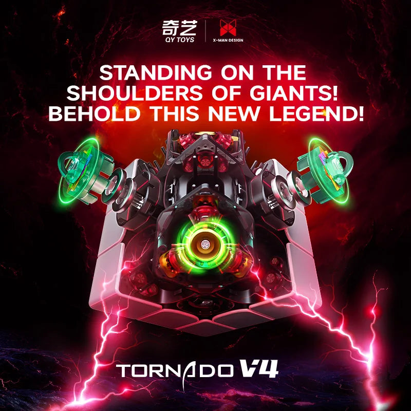 [Picube] QiYi XMD Tornado V4 3x3 Flagship Version Magnetic Magic Speed Cube QiYi XMD Tornado V4M Pioneer Version Puzzle Toys
