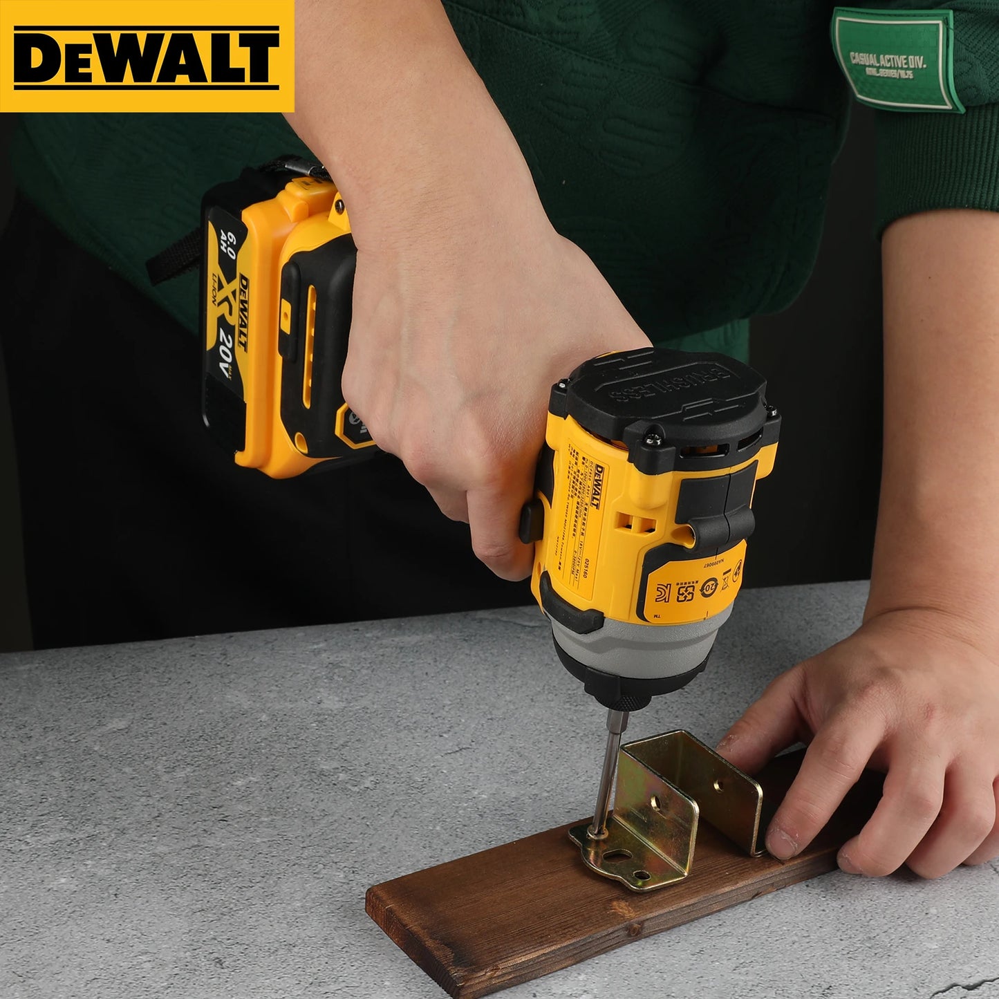 Dewalt DCF850 Rechargeable Cordless 20V electric screwdriver, Lithium Electric Battery, Power Tools, Original Large Torque