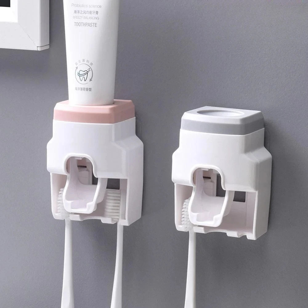 Wall Mount Automatic Toothpaste Dispenser Bathroom Supplies Toothpaste Squeezer Toothbrush Holder toothpaste squeezer