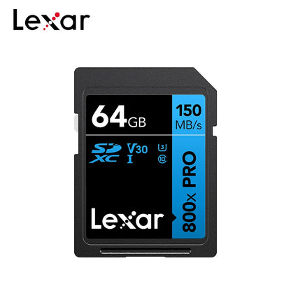 Original Lexar SD Card 800x Pro SDHC 32GB SDXC 64GB 128GB Read Max 150MB/s UHS-I Memory Card Storage Card Flash Card For Camera