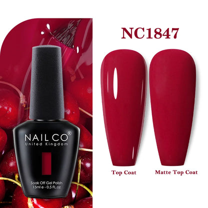 NAILCO 131Colors Vernis Semi Permanent UV Varnish Gel Nail Polish Nails Art Gel Manicure TOP BASE Varnish Hybrid