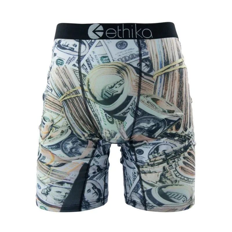 ETHIKA 1Pcs Men Underwear Sexy Boxershorts Breathable Mens Trunks Plus Size S-3XL Man Swimming Underpants Men's Panties Boxers