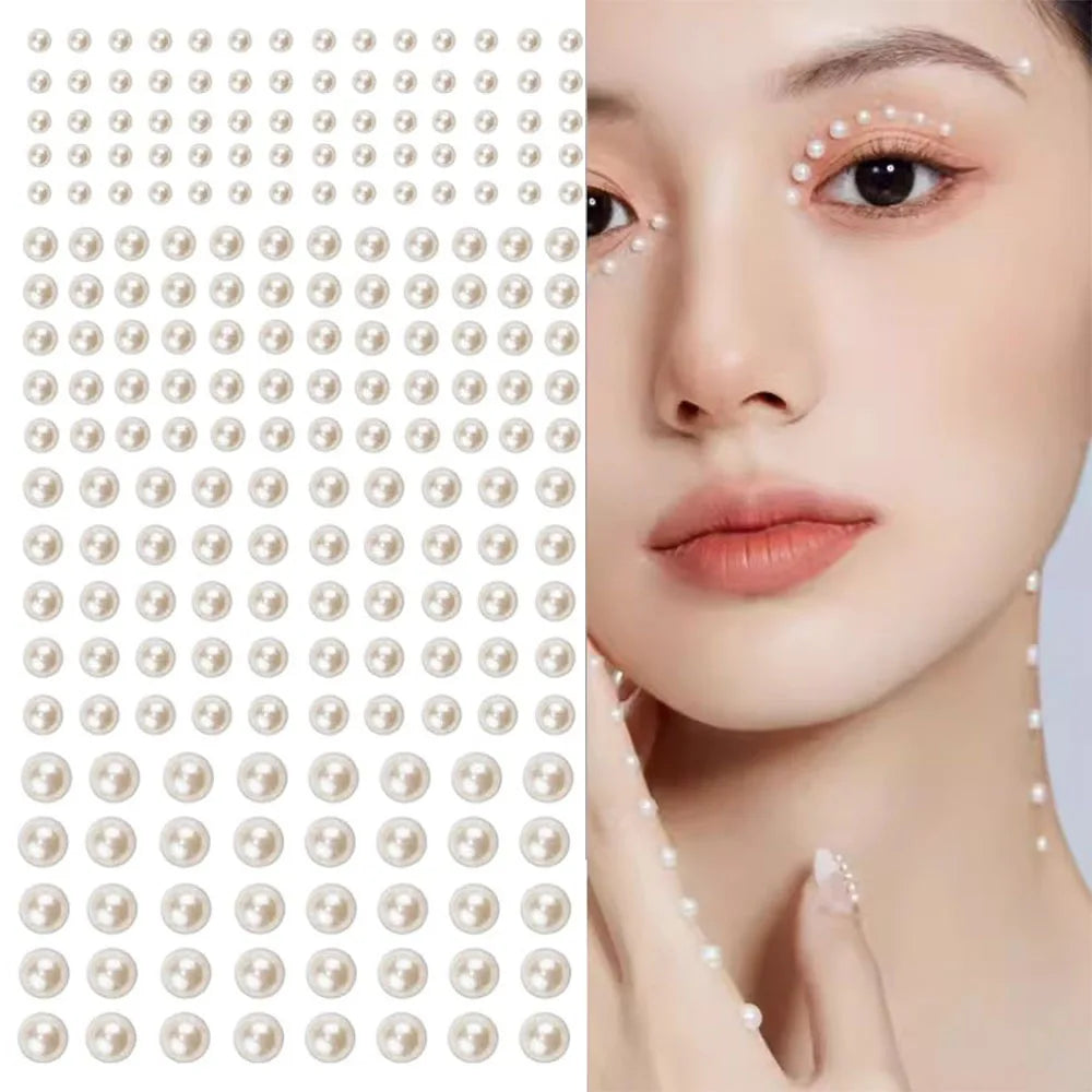 1Pcs Face Diamond Gem Sticker 5D Colorful Rhinestone Tattoo Eyeshadow Stickers fo Festival Nail Body Makeup Bling Jewel DIY Deco