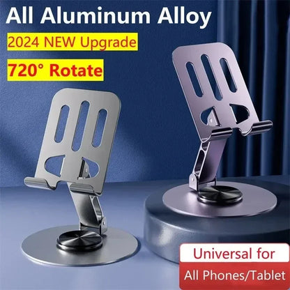720 Rotate Aluminum Alloy Tablet Holders for iPad Adjustable Folding Lazy Desktop Live Portable Mobile Phone Stands Mount
