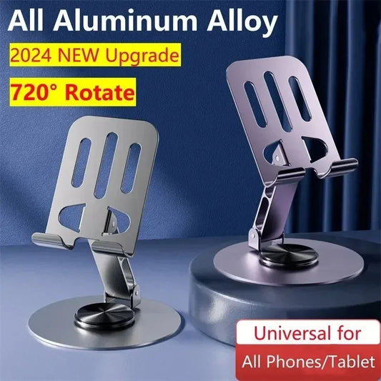 720 Rotate Aluminum Alloy Tablet Holders for iPad Adjustable Folding Lazy Desktop Live Portable Mobile Phone Stands Mount