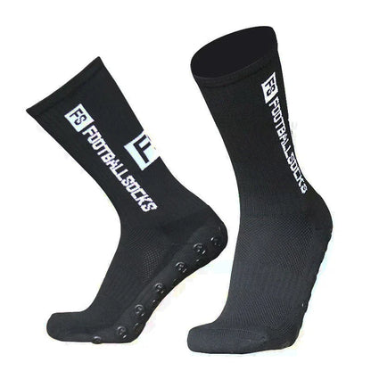 3/1Pair New Style FS Football Socks Round Silicone Suction Cup Grip Anti Slip Soccer Socks Sports Men Women Baseball Rugby Socks