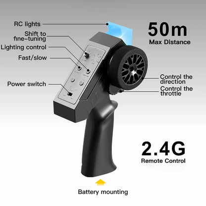 ZWN 1:12 Full Scale RC CAR MN82 Upgraded MN82 PRO Controllable Headlights 2.4G 4WD Off-Road Car Pick Up Truck Toy for Kids Gifts