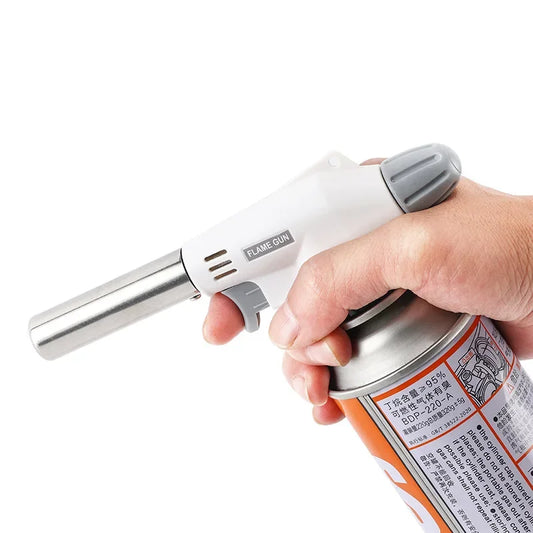 Torch Cooking AutoIgnition Butane Gas Welding-Burner Welding Gas Burner Flame Gas Torch Flame Gun Blow for BBQ Camping Cooking