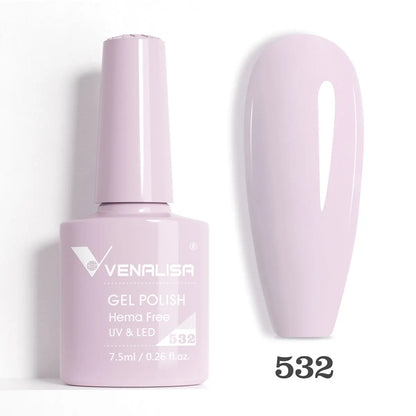 Venalisa HEMA TPO FREE Nail Gel Polish Glitter Gorgeous Full Coverage Soak Off UV LED French Nail Jelly Pink Nude Collection