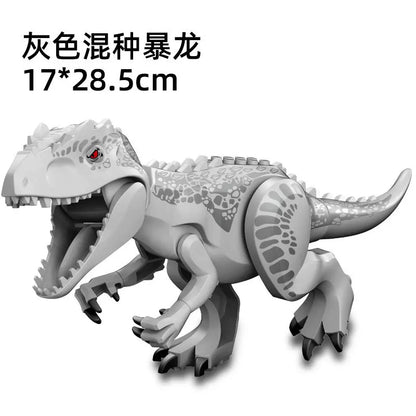Jurassic World 3 Brutal Raptor Building Blocks Dinosaur Bricks Tyrannosaurus Indominus I-Rex Assemble Toy For Children