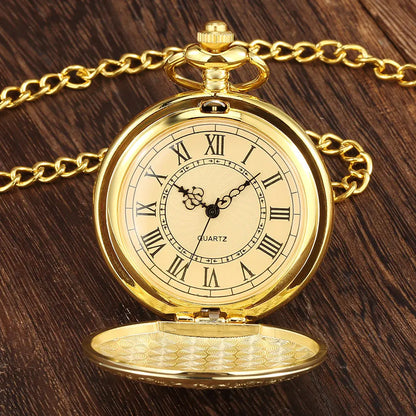 Glamour Golden Silvery Black bronze Quartz pocket watch Men Women's Friends Steampunk necklace pocket watch