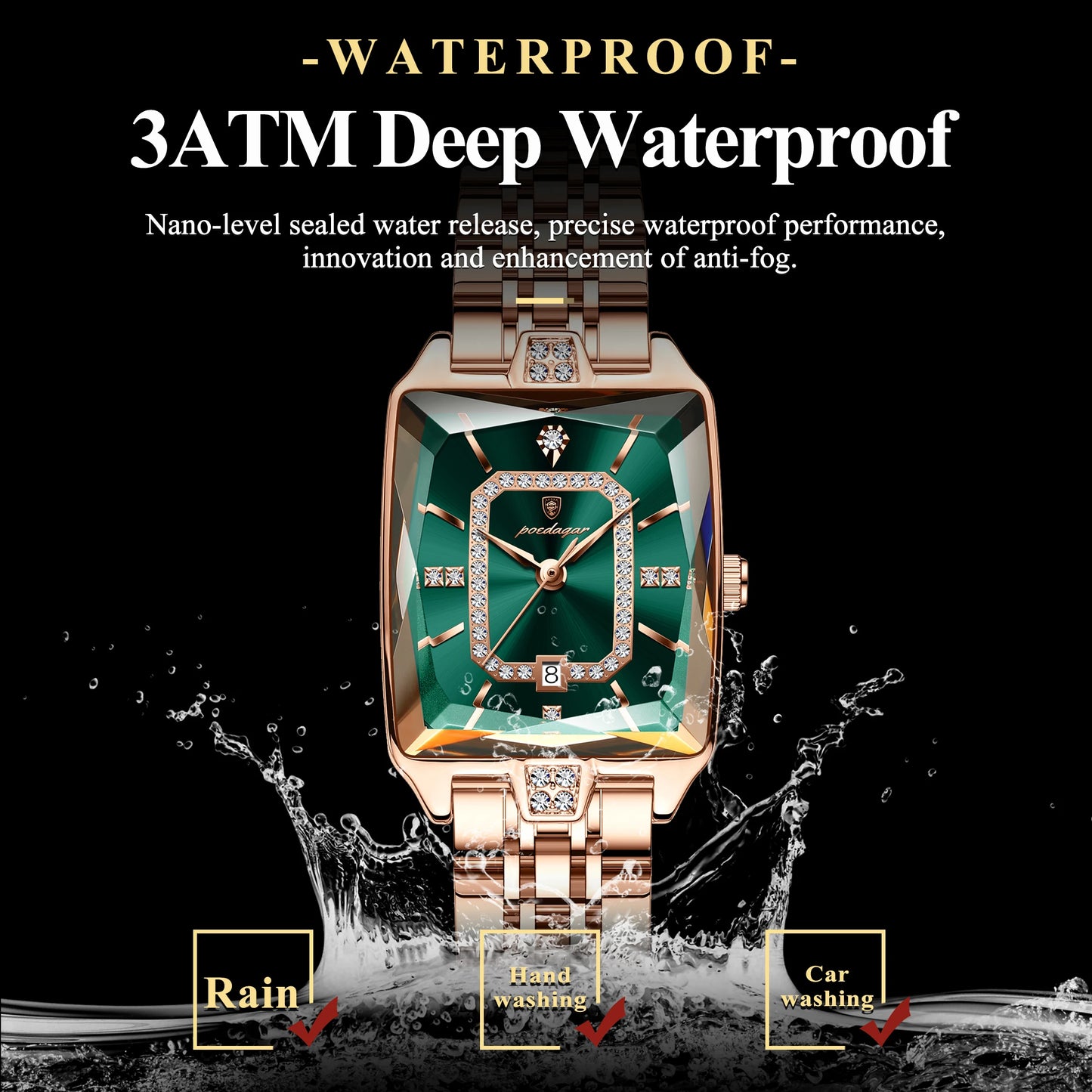 POEDAGAR Luxury Watch For Woman Waterproof Calendar High Quality Ladies Watch Stainless Steel Quartz Women's Watches Elegant+Box